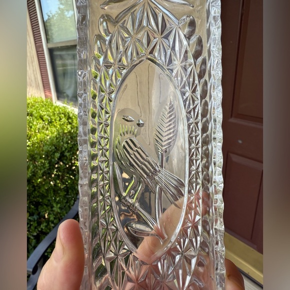 Vintage HOFBAUER CRYSTAL 9" CRACKER TRAY - BYRDES COLLECTION Germany - Picture 2 of 9